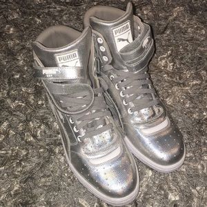 Puma High-top Metallic Sneakers
